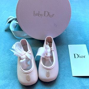 In Box - Baby Dior Rosee Pink Ballerina Shoes size 19 NewBorn/Infant
